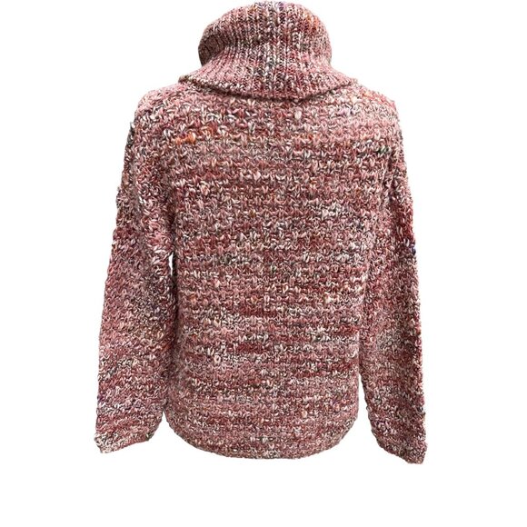 Elsamanda Anthropologie Italian Wool Cowl Neck Sweater Chunky Boho Oversized-M - Picture 7 of 12